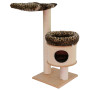 Krabpaal Utrecht 110 cm – design krabpaal met knusse grot, verhoogde ligplaatsen en 12 mm sisal – handgemaakt in Duitsland