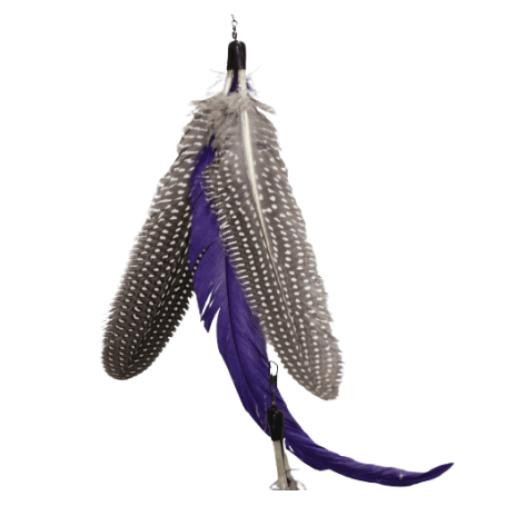 Rotating feather (with/without telescopic rod)