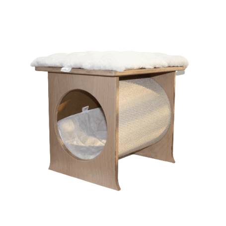Cat house with pillow